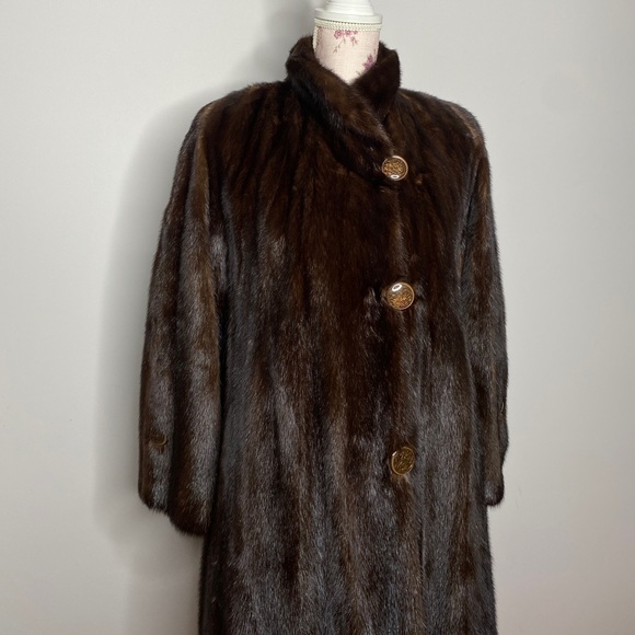 GENUINE MINK Coat Swing Coat Driving Coat - Picture 2 of 12